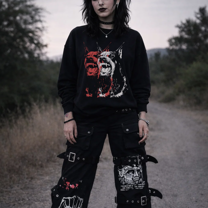 Doberman Red Glitch T Shirt