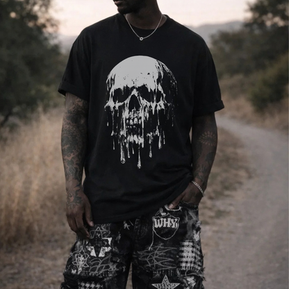 Melting Skull T Shirt