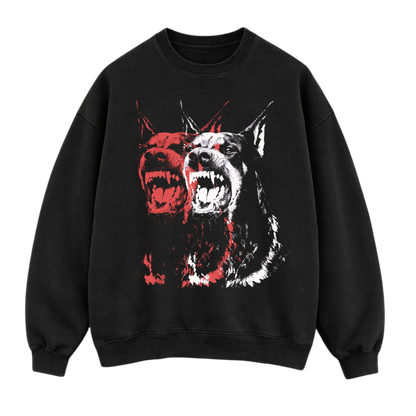 Doberman Red Glitch T Shirt