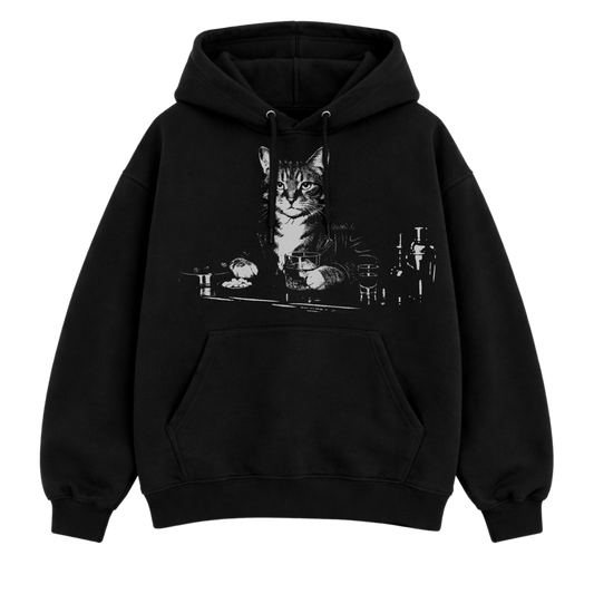 Bartender Cat Hoodie