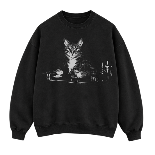 Bartender Cat Sweatshirt